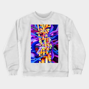 Abstract Multicolored Geometrical Artwork Crewneck Sweatshirt